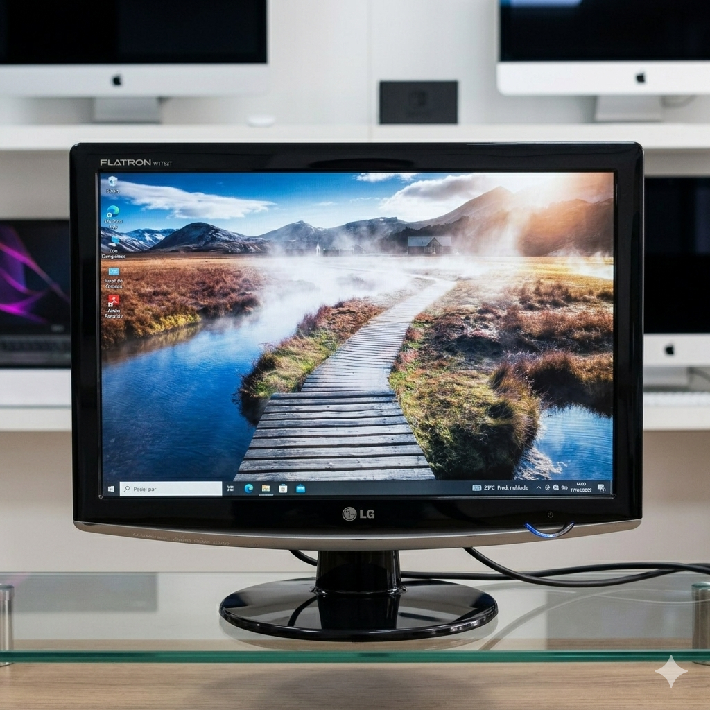 Monitor 17 Polegadas Usado Com Detalhes na Tela LCD LED VGA Bivolt ...