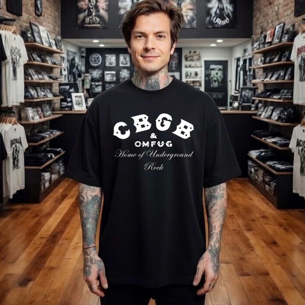 Camiseta Unisex Punk rock CBGB -vintage, streetwear 100% algodão