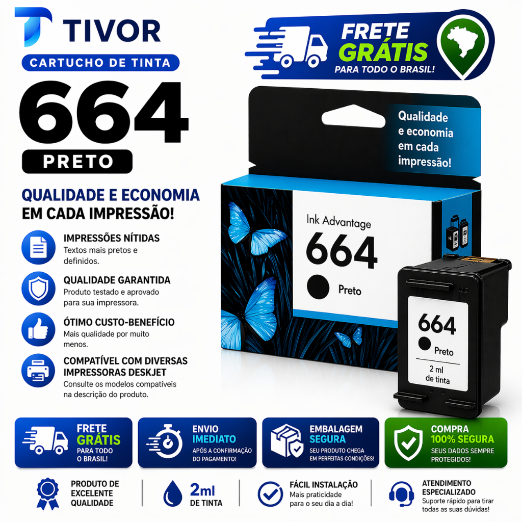 Cartucho Impressora Hp 2676 em Oferta | Shopee 2026