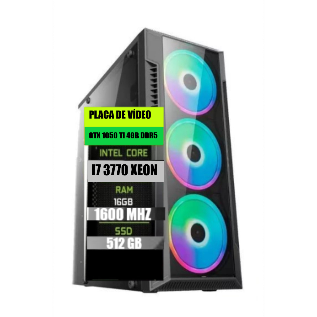 Pc Gamer I7 3770 Xeon H61 + 500gb + 16gb Ram 1600 + Rx 470 4gb DDR5 ...