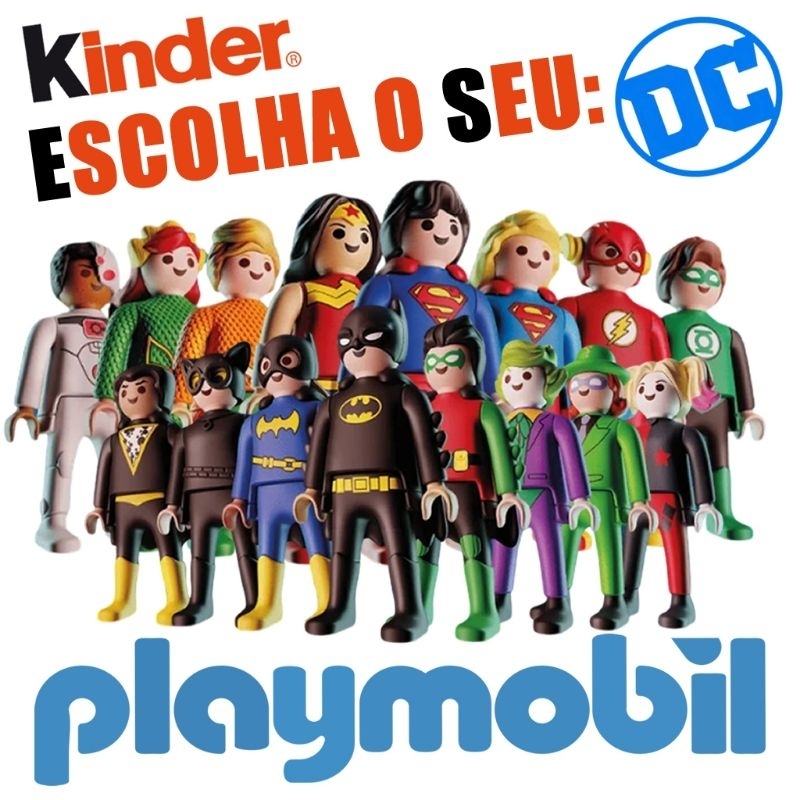 Bonecos colecionáveis Kinder ovo Playmobil Dc