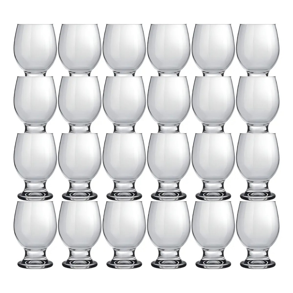 Kit 24 Taça Copo Agua Chop Paulista 250ml Vidro Para Cerveja Bar Nadir ...