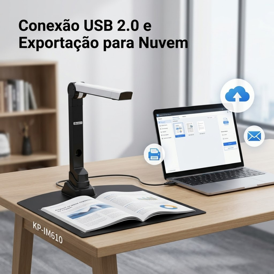 Scanner Kp-im610 A4 Usb2.0 Digitalização Profissional Scanner ...