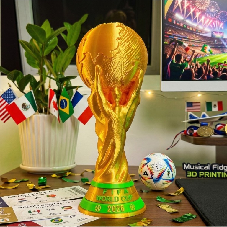 🏆🇧🇷 Taça da Copa Decorativa Grande – Estilo Premium | 25cm