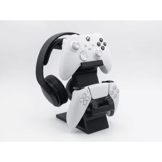 Suporte De Mesa Para 2 Controles E Fone De Ouvido - Universal Xbox Series S/X, PS5, PS4 e PC