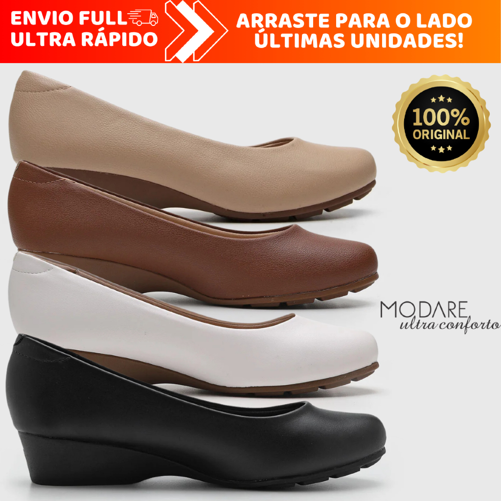 Sapato Feminino Modare Ultra Conforto Fechado Escolar Uniforme e ...
