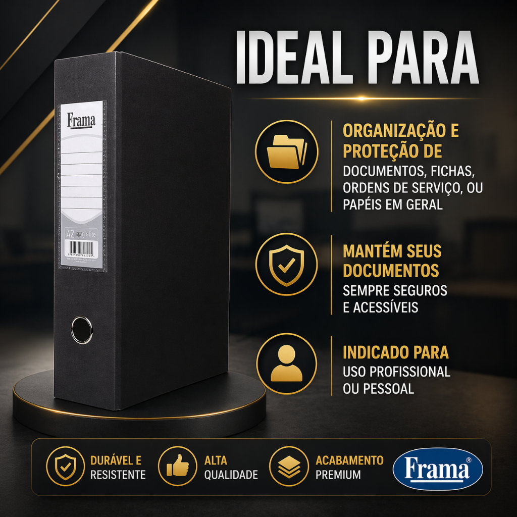 Kit 20 Pasta Fichário Ofício Az Registradora Largo Arquivo C/ Nota