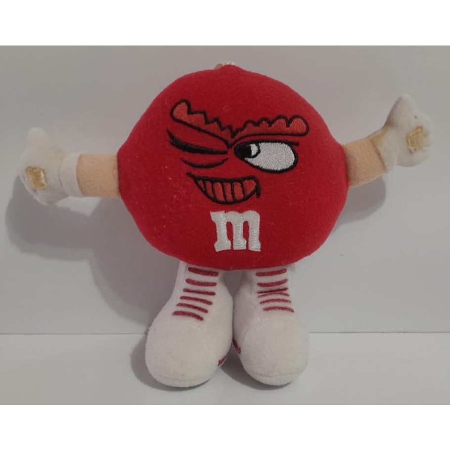 Pelúcia M&M Vermelho Coleção Minis Swarmees Com Velcro 13cm