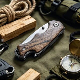 Mini Faca EDC AF16 Aço Inoxidável Ferramenta Portátil Com Abridor para Camping Trilhas e Uso Diário