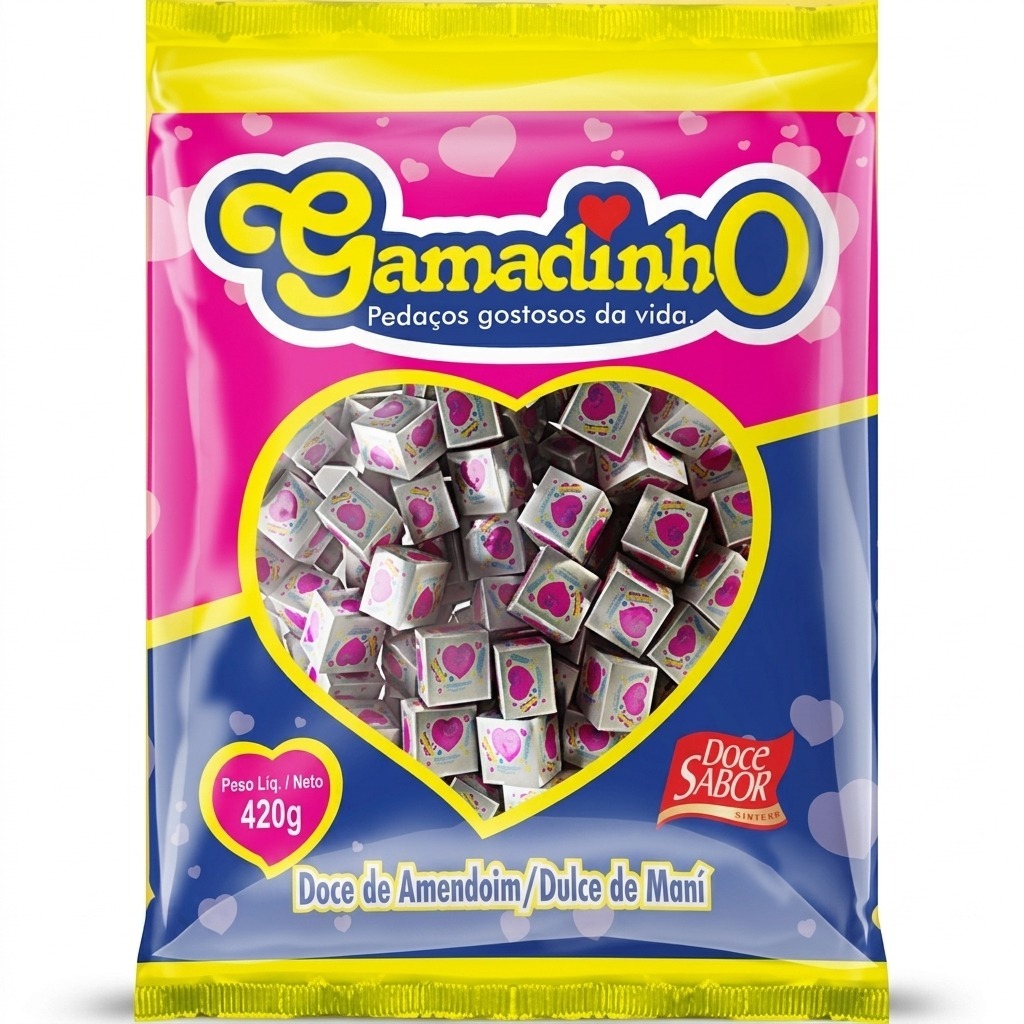 Bala Gamadinho Dadinho Amendoim 420g Festa Doce Infancia Balas ...