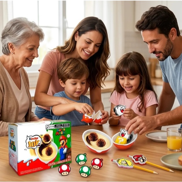 Colecionáveis Super Mario Kinder Joy : Escolha Ovo Lacrado ou