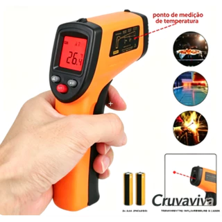 Termômetro Digital Infravermelho Laser Medição Temperatura Industrial Culinária -55ºc - 400ºc ULIFE