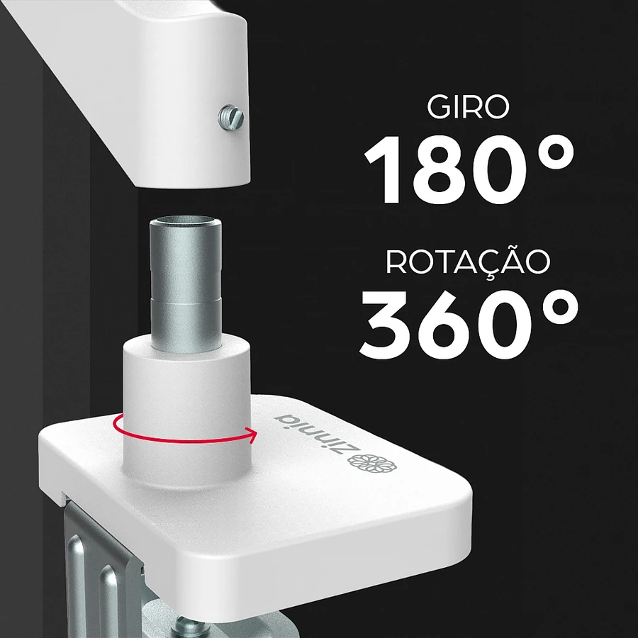 Suporte Articulado Ajustável para Monitor 13" a 32" com Pistão a Gás - foto 3