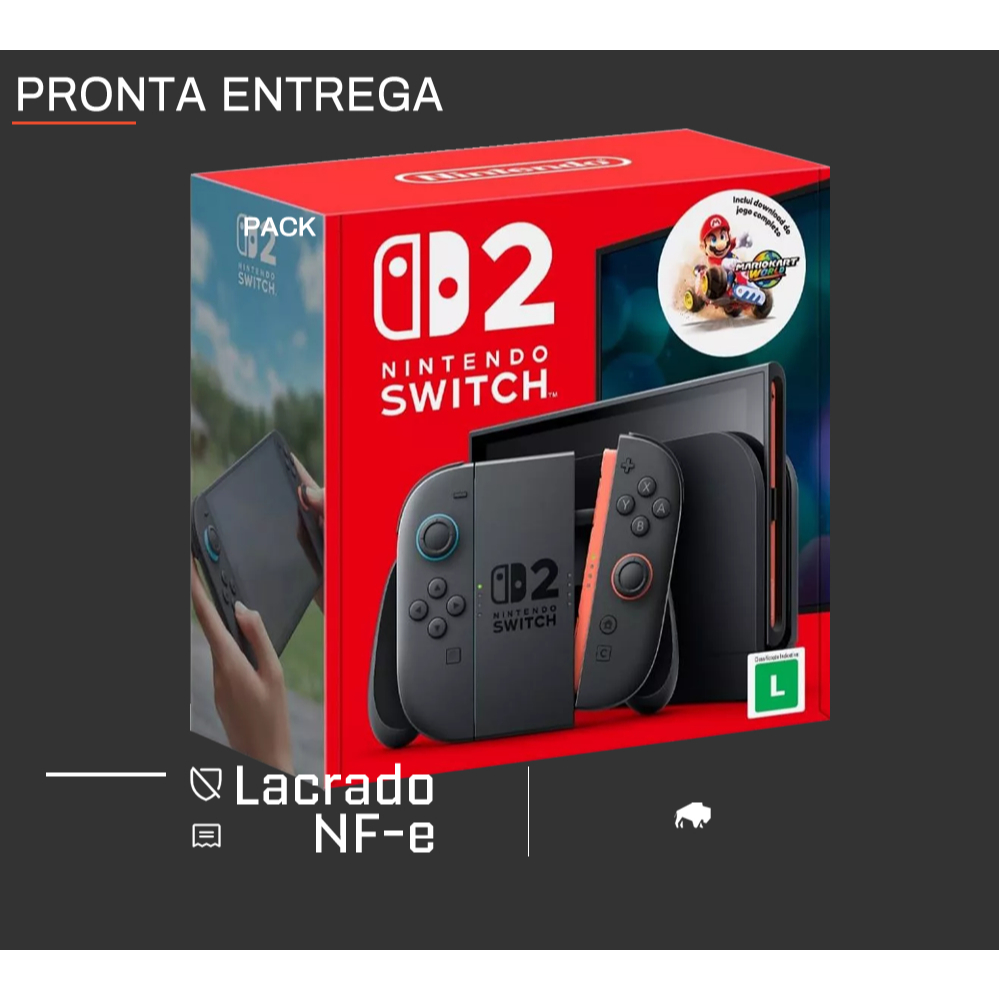Nintendo Switch 2 256GB Bundle Mario Kart World Lacrado | Shopee