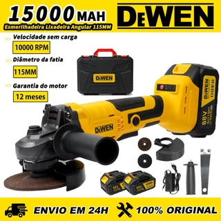 Esmerilhadeira Lixadeira Angular 10000rpm 2 Baterias 88V Brushless Polidora Recarregável