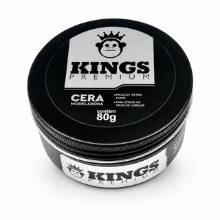 Pomada Cera Modeladora Premium Kings 80g Love Spell Lata Alumínio Fixa e Hidrata os Cabelos