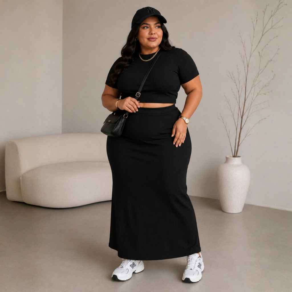 conjunto saia e cropped plus size em Promoção na Shopee Brasil 2026