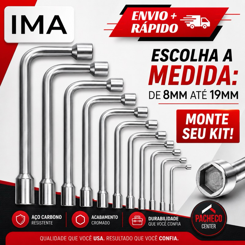 Chave Biela L 8MM até 19MM Aço Carbono Unidade ou kit Escolha e Monte o seu Kit – IMÃ