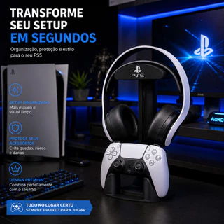 Suporte 3d Headset Pulse Controle Dualsense Ps5 Playstation Play 5 H7