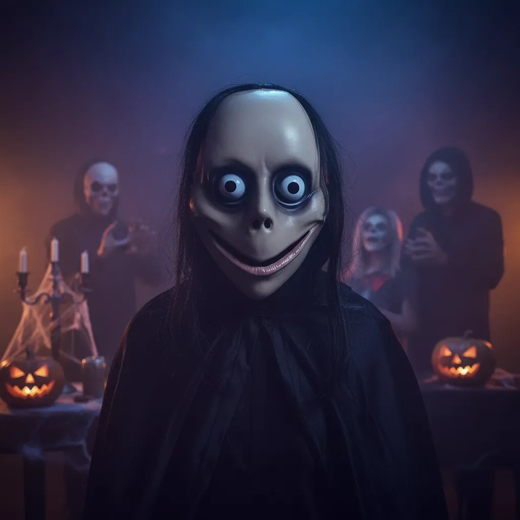 Máscara Momo Boneca Web Do Terror - Halloween E Cosplay | Shopee