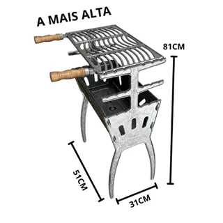 Churrasqueira Desmontável Resistente Alumínio A Maior Do Mercado