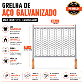 Grelha para Churrasco 40X50