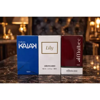 Kit 03 perfumes masculino e feminino 100ml cada - Notas Amadeiradas Presentes