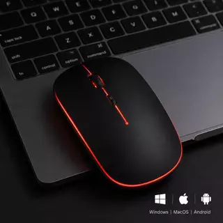 Mouse Sem Fio Recarregável Slim Silencioso USB Premium para Notebook e PC
