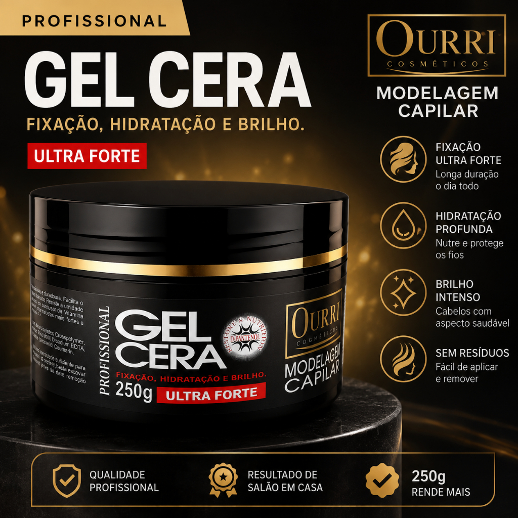 Gel Cera Capilar Ultra Forte Ouribel 250g