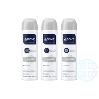 Kit 03un Desodorante Aerosol Above Unissex Sem Perfume 150ml