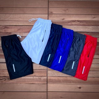 Kit 06 Bermudas Masculinas Lisas - Sem Logo - Barra Refletiva + Pronta Entrega