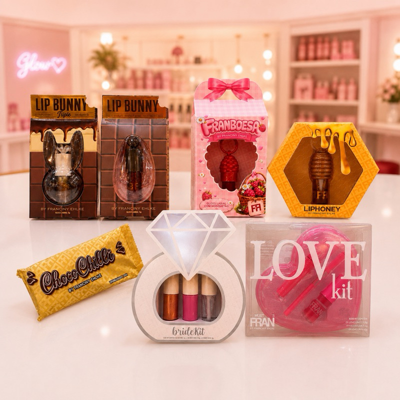 Kit gloss labial Fran Bunny Triple + Gloss Franboesa + Gloss Honey ...