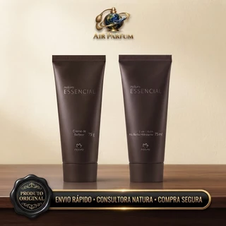 Kit Essencial Masculino Creme Barbear Balm Pós Barba 2 em 1 Original Vegano Presente Homem