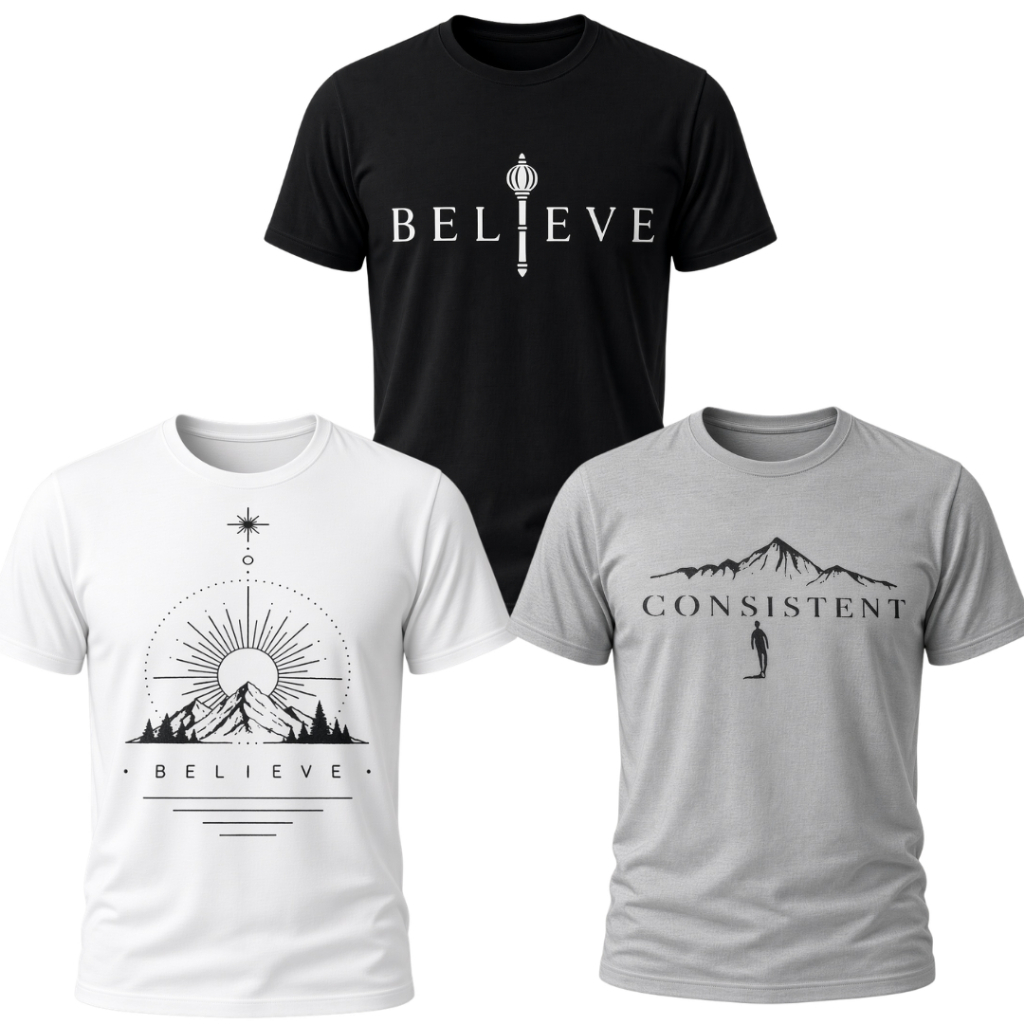 Kit 3 Camiseta Masculina Algodão Fio 30.1 Estampada Gola Careca Manga Curta