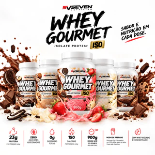 Whey Protein Gourmet Iso 900g Seven - MORANGO