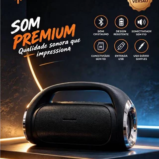 Caixa de Som Pequena, Leve e Portátil Boombox preta YX-5131