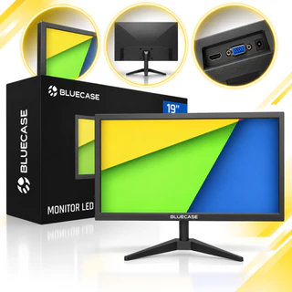 Monitor Bluecase 19 Polegadas Led Hd 1440x900 75hz 5ms Hdmi e Vga Vesa Bivolt Preto BM19X1HVW