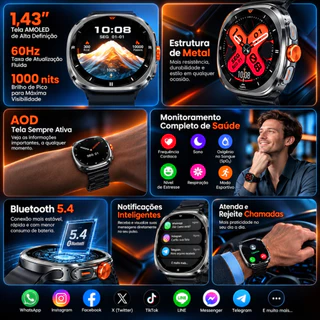Relógio Smartwatch Haylou Vibe Amoled Strava Masculino Feminino Android Ios Chamadas Nf