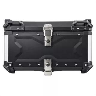 Bau Bauleto 2 Capacetes 65 Litros Aluminio ACM Universal Preto Xtreme Com Encosto