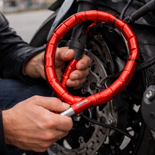 Cadeado Grosso Emborrachado Trava Moto Bike Bicicleta Portão Segurança Chave Extra em Oferta na Shopee