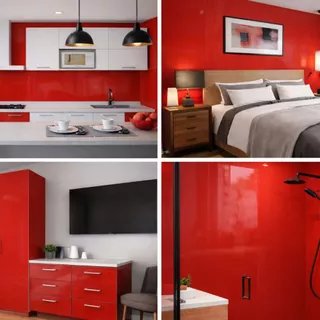 Revestimento Autoadesivo Red 45cmx 2m em Oferta na Shopee