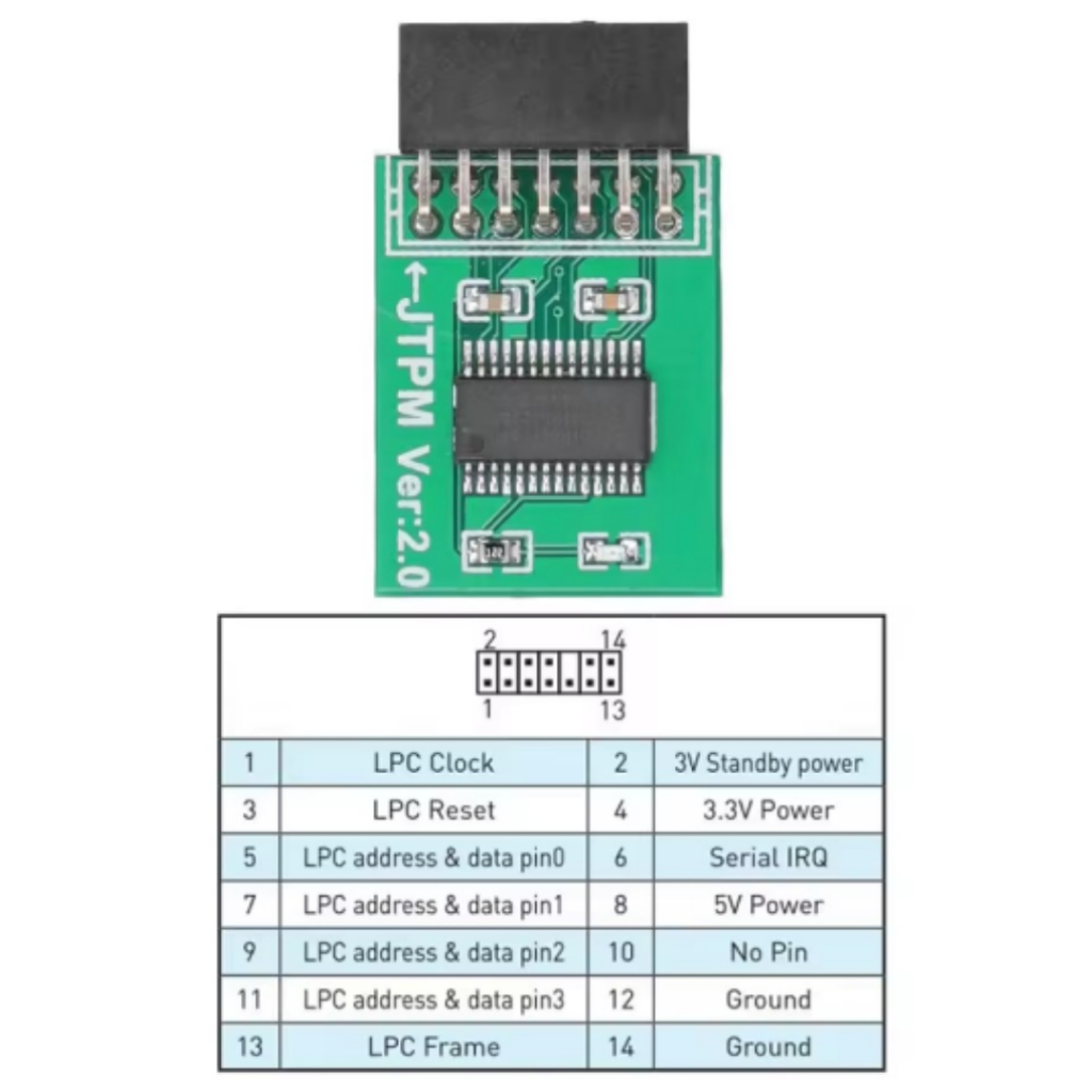Módulo de Segurança TPM MSI Green LPC-14 Pin, Atualização do Windows 11 ...