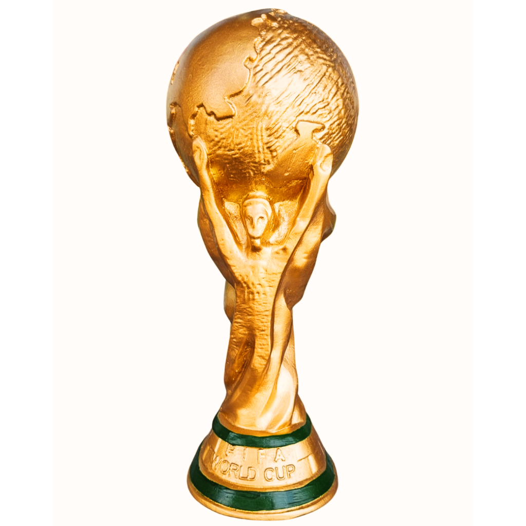 Taça Copa Do Mundo 2026 Tamanho Real Dourada Maciça 37cm Fifa
