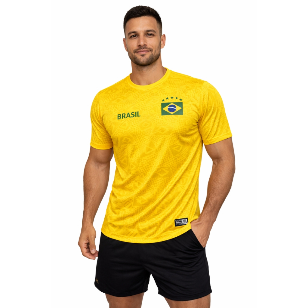 Camiseta Do Brasil Adulto Dry Fit – Conforto e Estilo Oficial em Oferta na Shopee