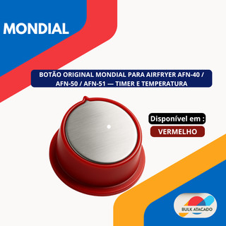 Botão Mondial Air Fryer Timer Temperatura   AFN-40 AFN-50 AFN--51Vermelho Original