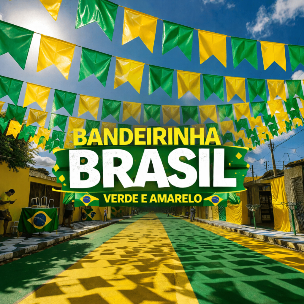 Kit Bandeirinha Brasil Verde e Amarelo em Metro Decoração Copa do Mundo Festa Torcida Plástico em Oferta na Shopee