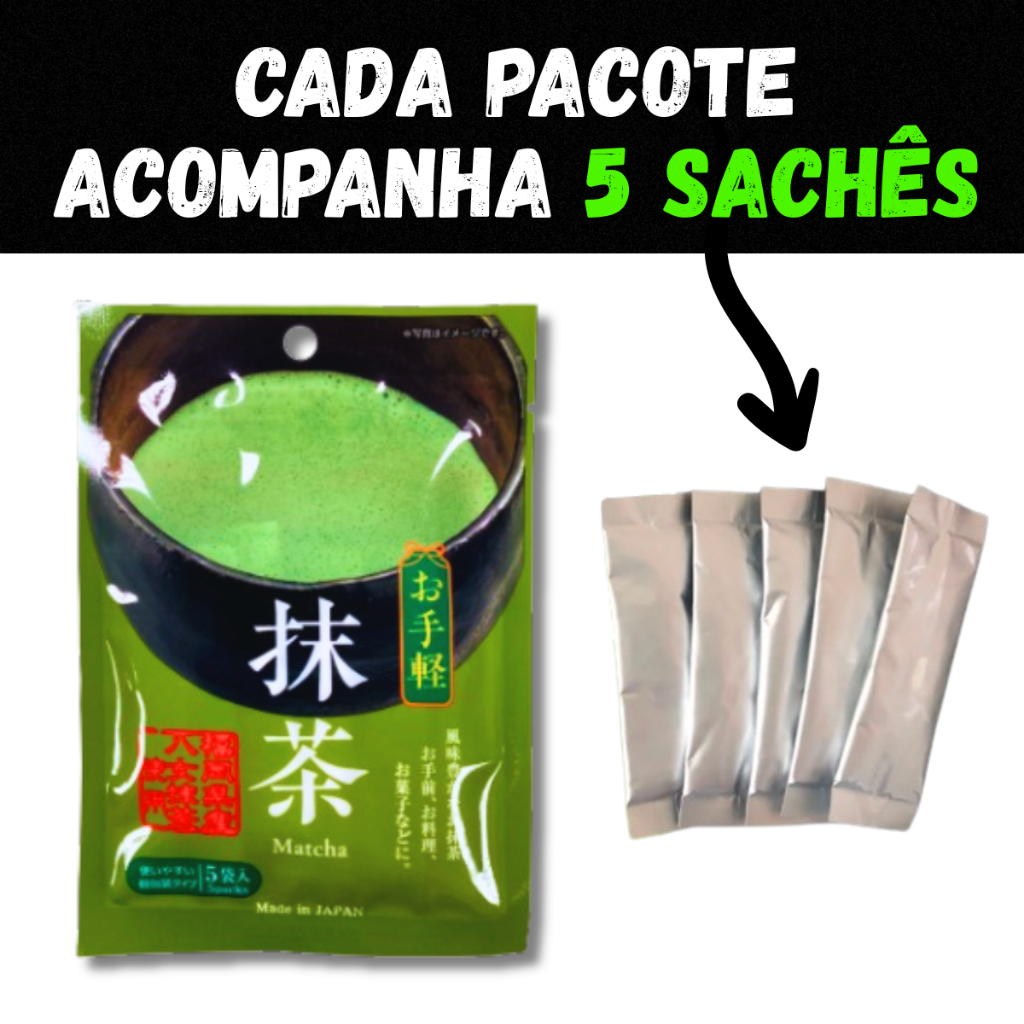Chá Verde Em Pó Matchá Japones Instantâneo Importado Japão 15g