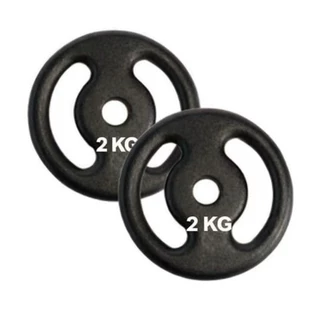 Par Anilhas Pintadas 2kg (2X2 KG) P/Musculação e Treinos