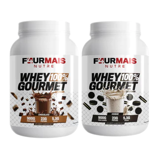 Kit 2 Whey Protein Gourmet 900g F4URMAIS – 23g Proteína + 5,3g BCAA – Alta Performance