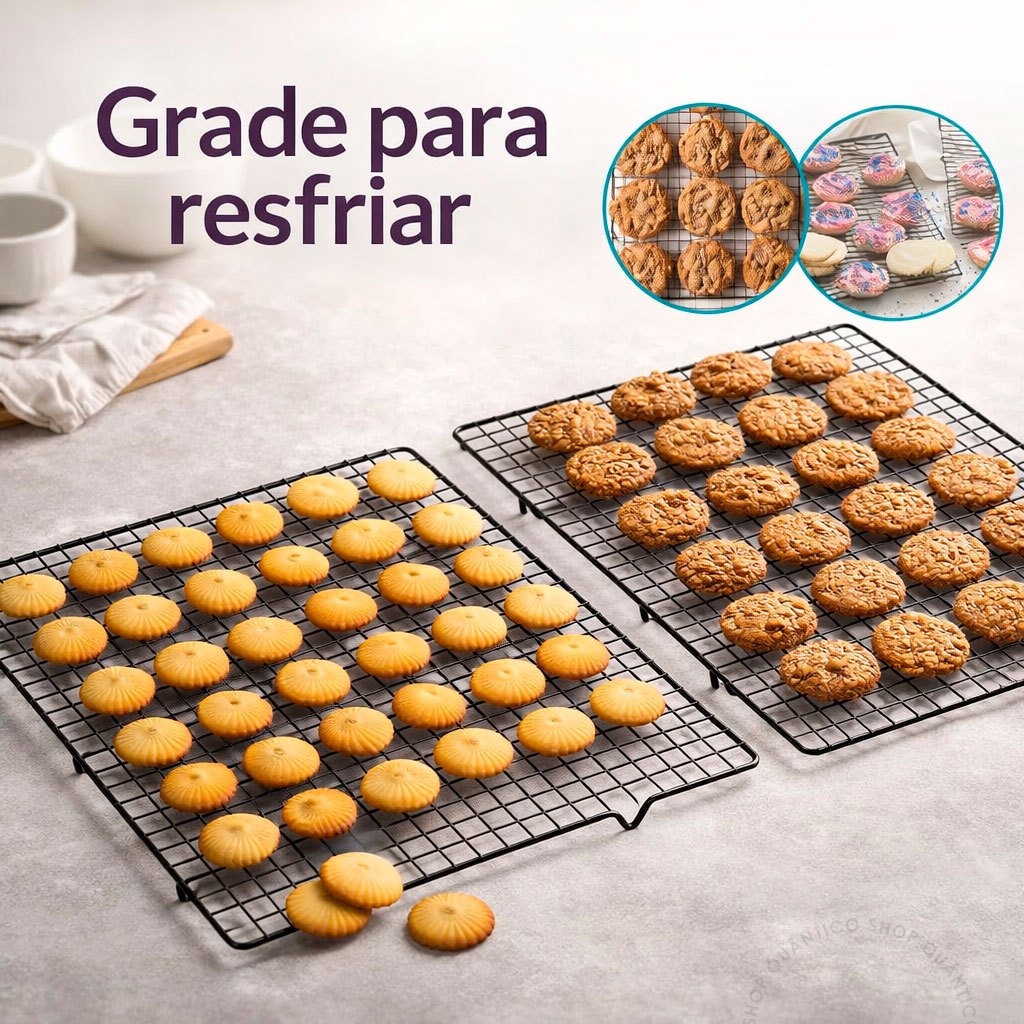 Grade Confeitaria 1 ou 2 Para Resfriar Alimentos Grelha Bolo